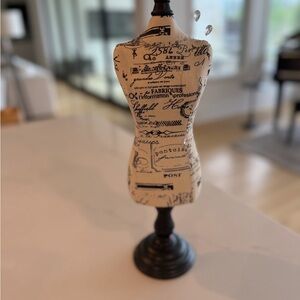 Hobby Lobby Script Print Dress Form in Cream and Black